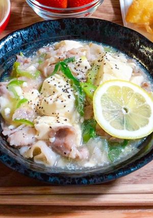 フライパン1つで簡単♡ねぎ塩風肉豆腐-レシピのメイン写真