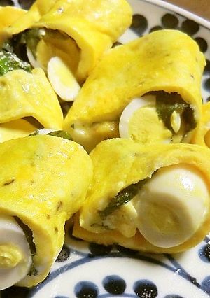 ウズラの卵と鶏卵のダブル卵まき-レシピのメイン写真