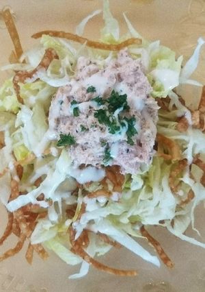 余り物活用♪　餃子の皮のパリパリサラダ-レシピのメイン写真