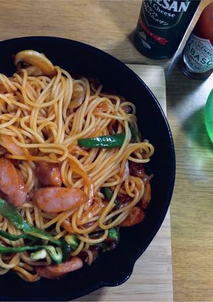 【スキレット活用】ナポリタン-レシピのメイン写真