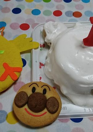1歳のお誕生日ケーキ(*^^*)二男-レシピのメイン写真