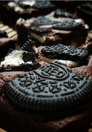 ♡オレオ乗せしっとりブラウニーケーキ♡-レシピのメイン写真