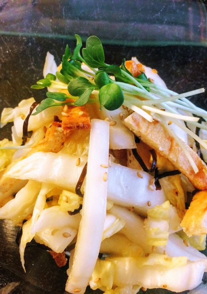 油揚げと白菜の塩こんぶあえ-レシピのメイン写真