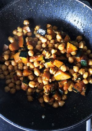 カボチャとひよこ豆のエスニックソテー-レシピのメイン写真