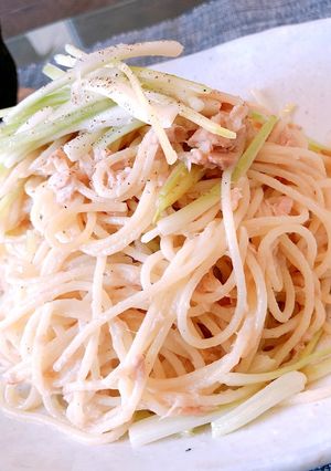 島らっきょうのパスタ-レシピのメイン写真