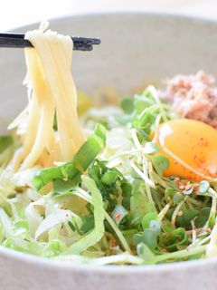 ~ツナ缶~野菜たっぷり和風サラダうどん!-レシピのメイン写真