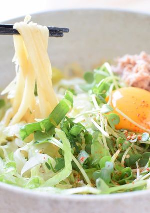 ～ツナ缶～野菜たっぷり和風サラダうどん！-レシピのメイン写真