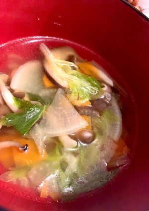 鶏ガラで＊きのことお野菜のスープ-レシピのメイン写真