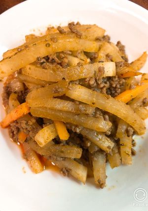 大根のスパイシーそぼろ炒め煮-レシピのメイン写真