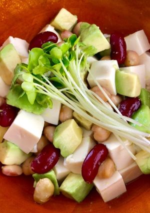 豆腐とアボカドと豆水煮のコロコロサラダ-レシピのメイン写真