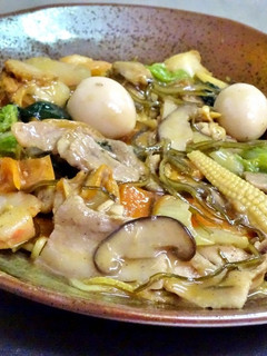 「きざみがごめ入り五目あんかけ焼きそば」-レシピのメイン写真