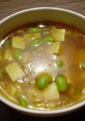 たんぱく質いっぱい✿枝豆と豆腐のスープ-レシピのメイン写真