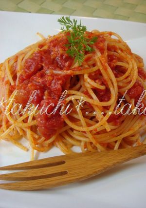 トマトソースとチーズのスパゲティー-レシピのメイン写真