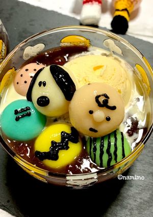 スヌーピーのデコ白玉 改正版-レシピのメイン写真