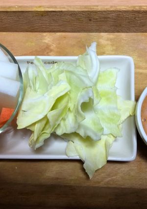コンビニ風スチィクサラダの辛味噌たれ-レシピのメイン写真