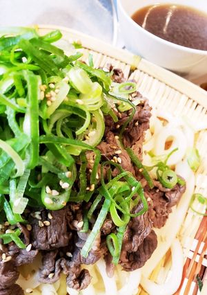 旦那の大好き肉うどん(ざるバージョン)-レシピのメイン写真