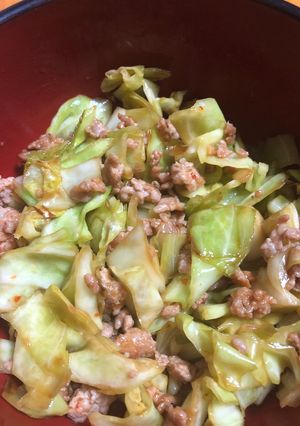 キャベツとひき肉のオイスター炒め-レシピのメイン写真