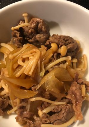 牛肉、玉葱、榎茸の時雨煮-レシピのメイン写真