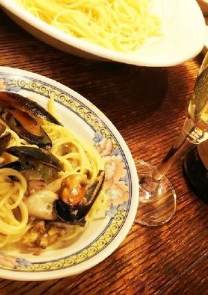 牡蠣＆ムール貝の地中海ｼｰﾌｰﾄﾊﾟｽﾀ-レシピのメイン写真
