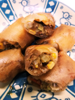 カレーリメイク♪キャベツとカレーの春巻き-レシピのメイン写真