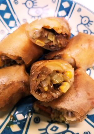 カレーリメイク♪キャベツとカレーの春巻き-レシピのメイン写真