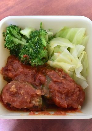 ピーマンの肉詰め トマトソース煮-レシピのメイン写真
