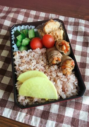 10分で♡肉巻ききんぴらゴボウ弁当-レシピのメイン写真