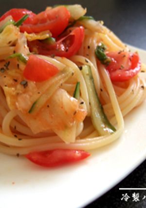 トマトとキムチの冷製パスタ-レシピのメイン写真
