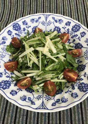 水菜と大根のサラダ♪梅ドレッシング-レシピのメイン写真