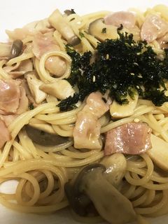 ミニ玉白茸とベーコンの和風パスタ-レシピのメイン写真