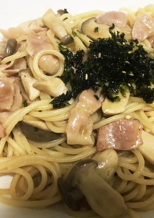ミニ玉白茸とベーコンの和風パスタ-レシピのメイン写真