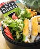 お弁当にキャベツとレタスの巻き巻きサラダ