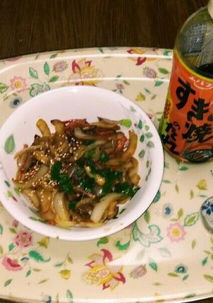 すき焼きのタレで❕シメジと玉ねぎの炒め物-レシピのメイン写真