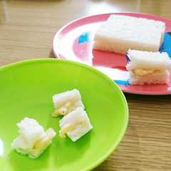 รูปของ 離乳食後期☆手づかみバナナサンド