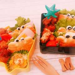 A picture of 簡単♡キャラ弁♡かにぱんサンドイッチ.