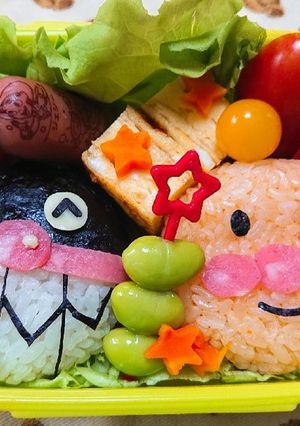 簡単！絵が下手でも大丈夫アンパンマン弁当-レシピのメイン写真