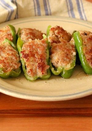 液体塩こうじでピーマンの肉詰め☆-レシピのメイン写真