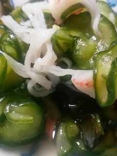 キュウリ・ワカメ・カニカマの酢の物-レシピのメイン写真