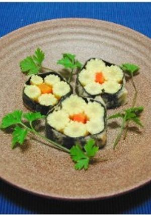 ヤングコーンの菊花揚げ-レシピのメイン写真