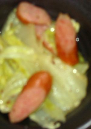代用◎白菜とウインナーのマヨマスタード煮-レシピのメイン写真