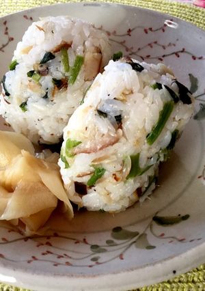 アジと高菜漬のおにぎり！-レシピのメイン写真