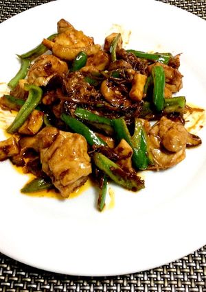 鶏肉ときのこのソテー、豆板醤、甜麺醤-レシピのメイン写真