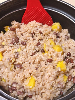 インカのめざめと小豆の玄米炊き込みご飯-レシピのメイン写真