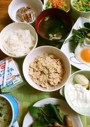 パン・シリアル・ご飯基本の朝食メニュー-レシピのメイン写真