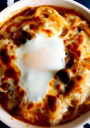 レトルトカレーで簡単焼きカレーパスタ！-レシピのメイン写真