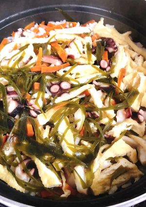 タコの玄米炊き込みご飯-レシピのメイン写真