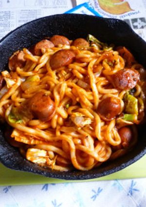 いつものナポリタン焼きうどん?-レシピのメイン写真