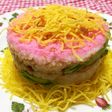おでかけに♪サラダ菜の寿司ケーキ☆