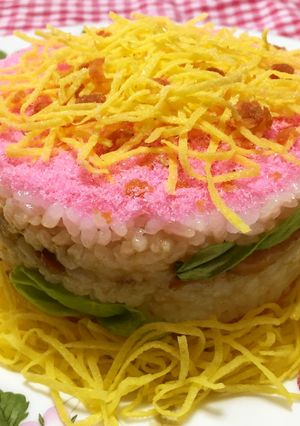 おでかけに♪サラダ菜の寿司ケーキ☆-レシピのメイン写真