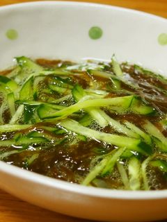 きゅうりと、もずくの酢の物♪-レシピのメイン写真